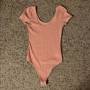 American Eagle Outfitters Bodysuit with Scoop Neck and Cap Sleeves